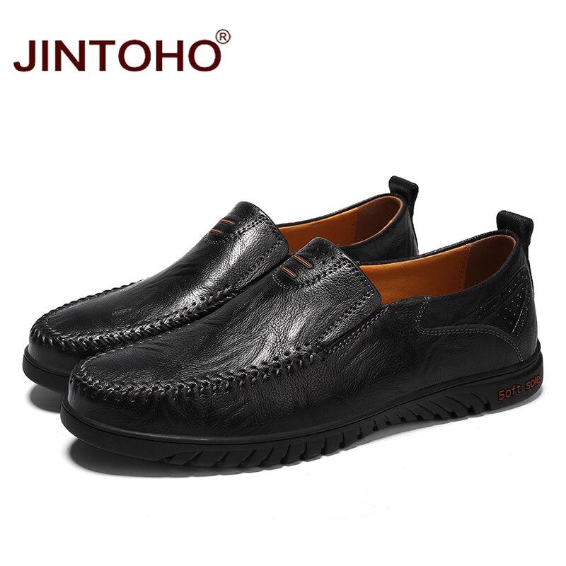 ภาพขนาดย่อของภาพหน้าปกสินค้ารองเท้าโลฟเฟอร์หนังวัวแท้แฟชั่นสำหรับผู้ชาย จากร้าน jintoho.th บน Shopee