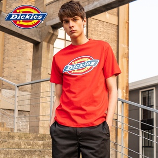 Dickiesโลโก้แขนสั้นพิมพ์ลายเสื้อยืดผู้ชายใหม่ฝ้ายTEEDK006909