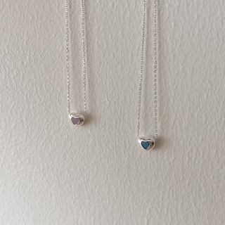 (โค้ด X8SFXJ ลด 20%) A.piece  สร้อยเงินแท้ [all silver 925] Mercy heart necklace