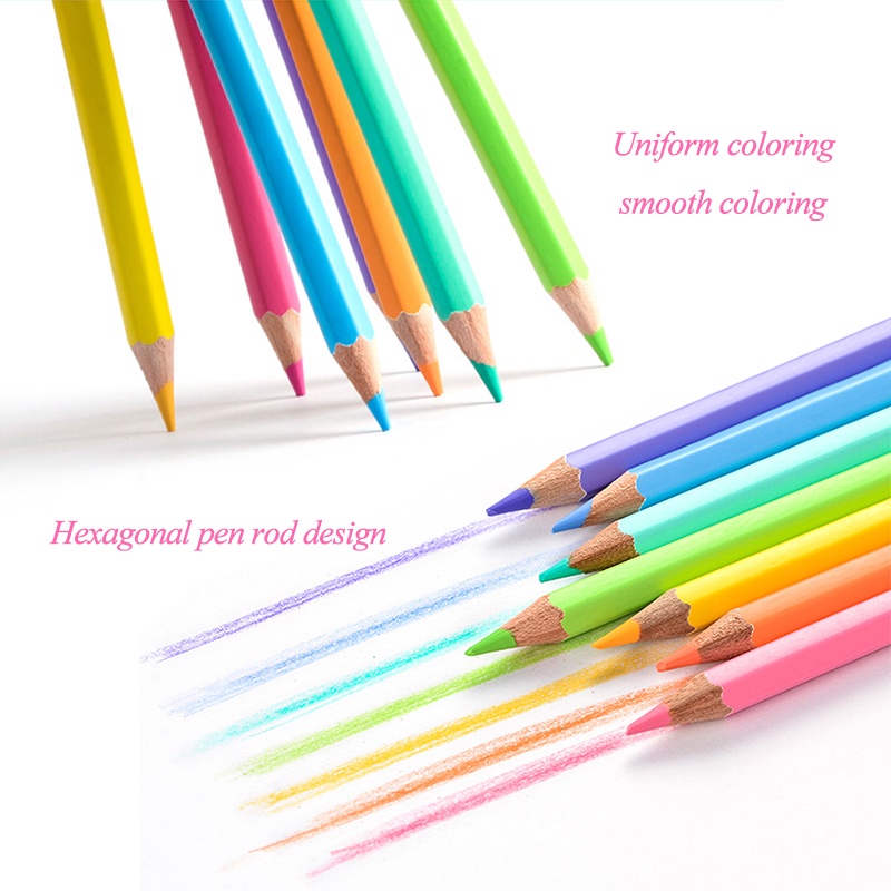 marco-macaron-series-ดินสอสี-12-24-สี-ปลอดสารพิษ-lapis-de-cor-art-ดินสอสี-เครื่องเขียน-9100