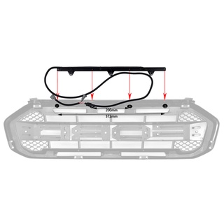ชุดไฟกระจังหน้า LED 3 ดวง ทรงกลม สีเหลืองอําพัน สําหรับ Ford Ranger Raptor Style 2019-2021 19RR Plug and Play