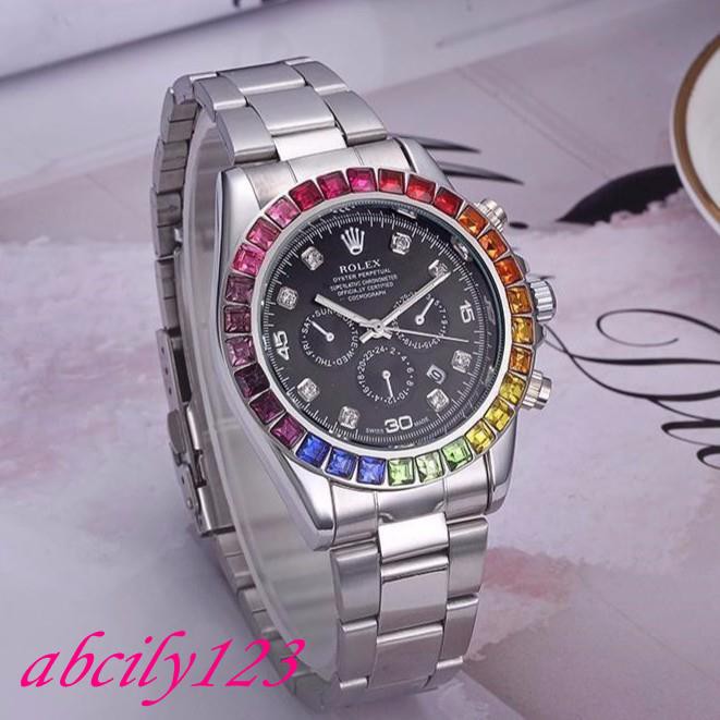 นาฬิกาผู้ชาย-rolex-rainbow-diamond-gmt-กลไกนาฬิกา-rolex-นาฬิกาผู้ชาย-rolex