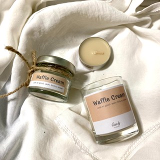 ⭐(สินค้าพร้อมส่ง เทียนหอม กลิ่น วาฟเฟิล ครีม - Soy Candle Waffle Cream  เทียนหอมไขถั่วเหลือง เทียน ของขวัญให้คนที่คุณรัก