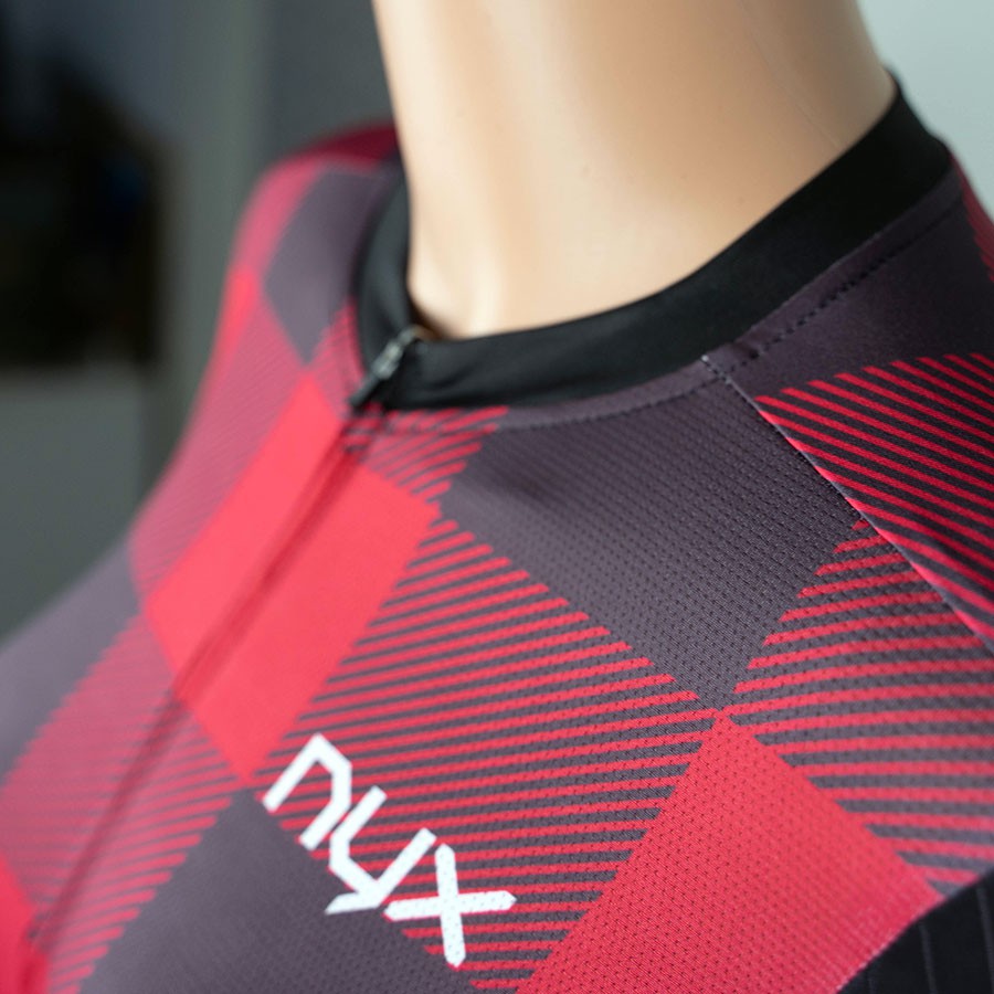 เสื้อจักรยานผู้หญิง-nyx-นิกซ์-รุ่น-plaid-red