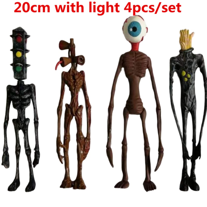 cod-พร้อมส่ง-4-8pcs-siren-head-action-figure-ของเล่นเด็ก-ไซเรน-มีไฟ-เฮด-หัวลำโพง