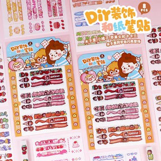 Gogo [Handbook Sticker] สติกเกอร์ปากกาลูกลื่น ลายการ์ตูนน่ารัก สไตล์เกาหลี สําหรับตกแต่งปากกาลูกลื่น ดินสอ DIY