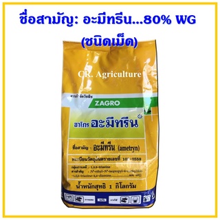 ซาโกร อะมีทรีน 80 % WG  (ชนิดเม็ด) ยาฆ่าหญ้า สารกำจัดวัชพืชในไร่อ้อย ขนาด 1กิโลกรัม