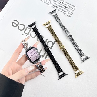 สายนาฬิกาข้อมือสเตนเลส แบบกลวง สําหรับ Apple Watch Series Ultra 8 7 6 SE 5 4 3 2 1 ขนาด 42 44 45 49 มม. 38 40 41 มม.