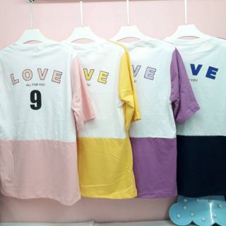 เสื้อoversize 
สกรีนหลังลาย LoveAllForYou9