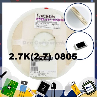 2.7K Ohm (2.7) 0805 ±1%    RKC272FW10T203HK  1-A1-23 (ขายยกแพ็ค 1 แพ็ค มี 100 ชิ้น)