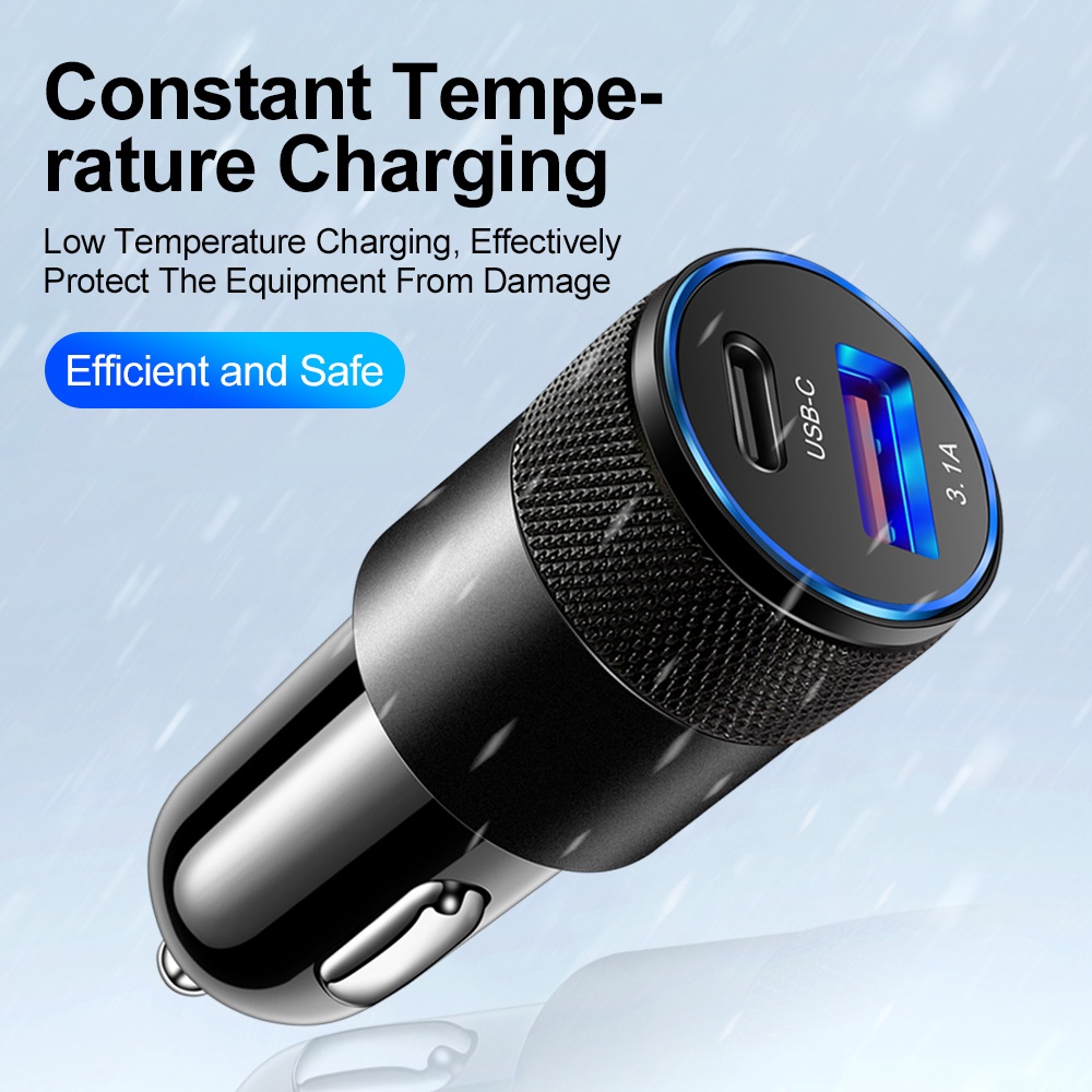 elough-qc-3-0-usb-type-c-car-charger-pd-car-phone-charger-fast-charging-in-car-usb-c-อะแดปเตอร์