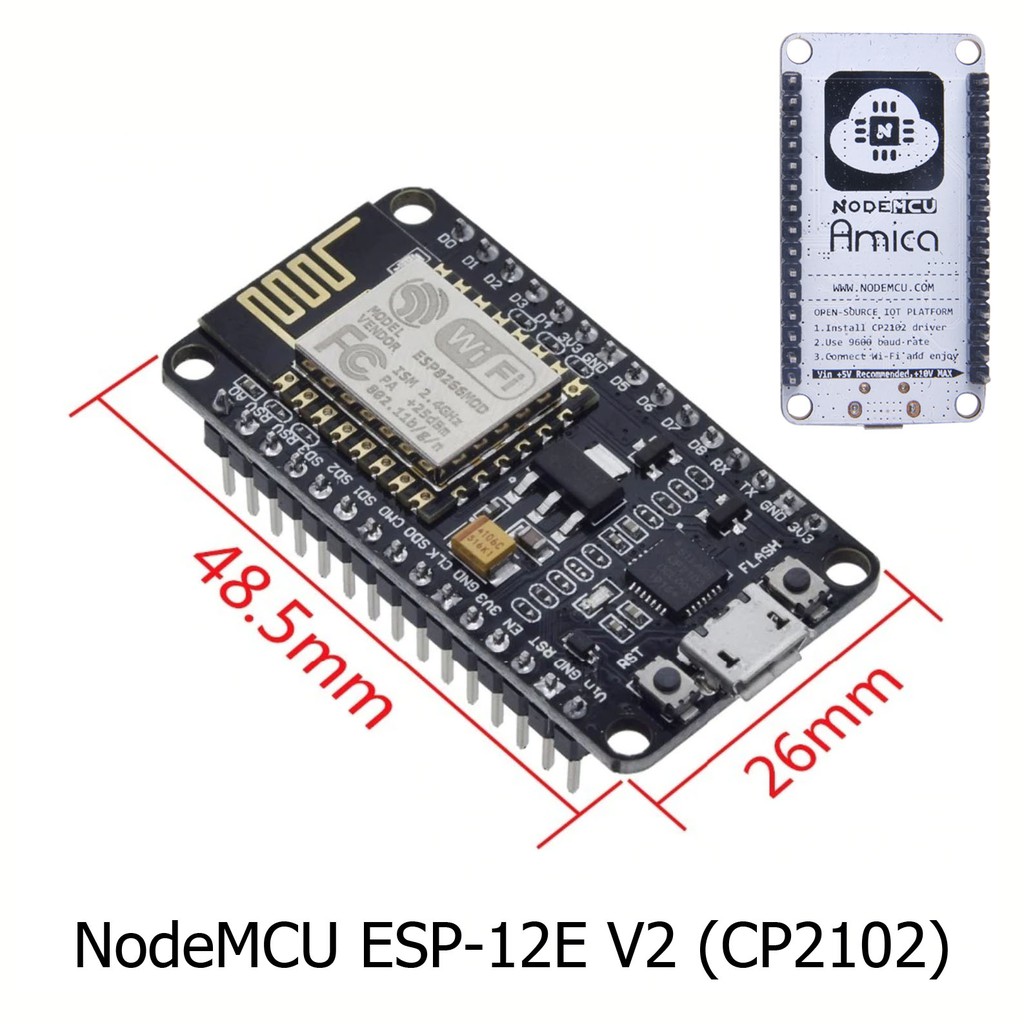 ภาพสินค้าพร้อมส่ง-NodeMCU V3/V2 ESP-12E (V3 CH340G / V2 CP2102) Lua WIFI ESP8266 ESP-12E จากร้าน allnewtrend บน Shopee ภาพที่ 1