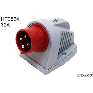 Dako Power Plug(เพาเวอร์ปลั๊ก) รุ่นHTB524 32A 4Pin IP44 ตัวผู้ แบบติดลอย