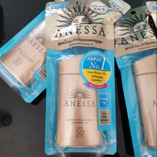 ภาพขนาดย่อของภาพหน้าปกสินค้าฉลากไทย  สูตรใหม่  ANESSA PERFECT UV SUNSCREEN SKINCARE MILK SPF 50+ PA+++ 60 ML. จากร้าน supitcha93 บน Shopee