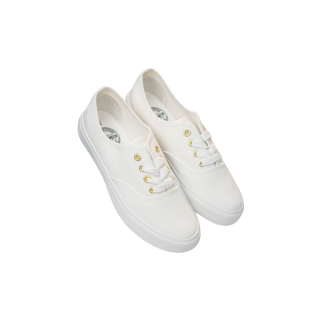 โปรโมชั่น : KimCo. รองเท้าผู้หญิง รองเท้าผ้าใบกันน้ำ รุ่น KF009W - สีขาว สีดำ