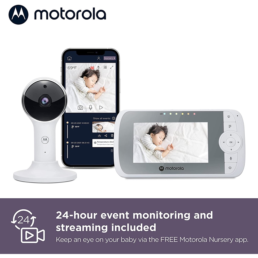 motorola-vm64-มอนิเตอร์เชื่อมต่อ-4-3-นิ้ว-full-hd-baby-monitor-สีขาว