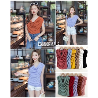 La dress 🌈 L19 [920] เสื้อคอถ่วง แขนกุด