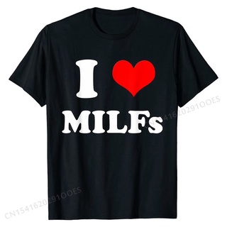 เสื้อยืดผู้ชาย90 - ผู้ชาย tshirt overs ขนาด I Love MILFs | วันแม่ตลก I หัวใจ MILFs สามีตลกเสื้อยืดพ