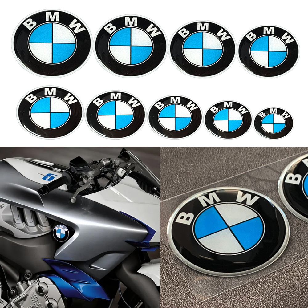 สติกเกอร์โลโก้เรซิ่น-3d-สีสะท้อนแสง-สําหรับติดตกแต่งรถจักรยานยนต์-bmw-2-ชิ้น