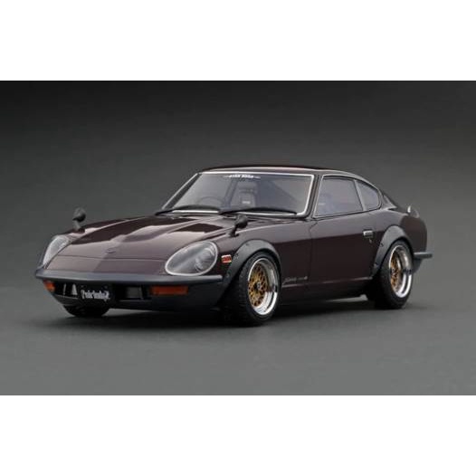 Miniature 1:64 NISSAN Fairlady 240ZG (HS30) – Couleur Marron – INNO64 – Modèle Neuf