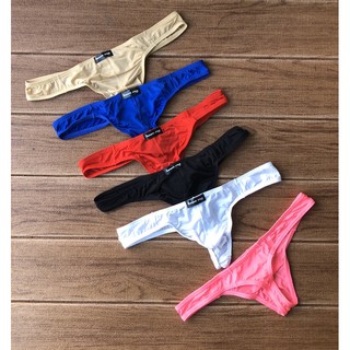 🔥มาใหม่🔥กางเกงในชายSexy G-string จีสตริง ทรงT-back เอวต่ำ เนื้อผ้าลื่นบางบาว