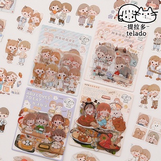 Telado สติกเกอร์น่ารัก สติกเกอร์การ์ตูนกันน้ำ DIY สติกเกอร์ตกแต่ง สติกเกอร์เคสโทรศัพท์มือถือ