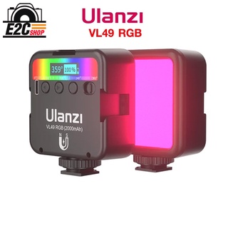 Ulanzi VL49 RGB ไฟติดหัวกล้อง 360 สี (LED 2500K-9000K) มาพร้อมแบตเตอรี่ในตัว