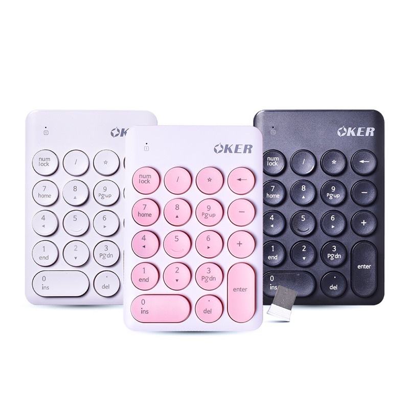 OKER K-2610 Numeric Keypad Wireless คีย์บอร์ดตัวเลข ไร้สาย K2610 ...