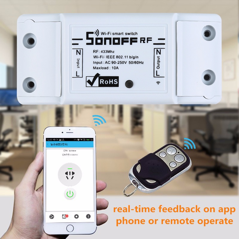 Itead Sonoff Basic R2 Mini R2 RFbridge โมดูลสวิตช์ไฟไร้สาย WiFi APP ...