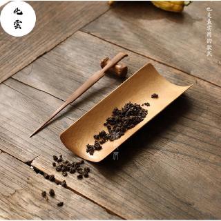 [Huayun] ชุดช้อนชาไม้ไผ่ธรรมชาติ แฮนด์เมด สามชิ้น
