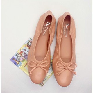 B_Shoes Jolie Style in Peach รองเท้าเพื่อสุขภาพ พื้นบุนิ่ม ใส่ทั้งวันไม่มีกัด
