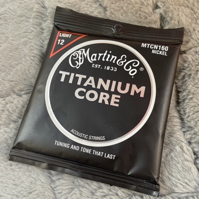 Martin MTCN160 Titanium Core Acoustic Guitar Strings Light ของแท้