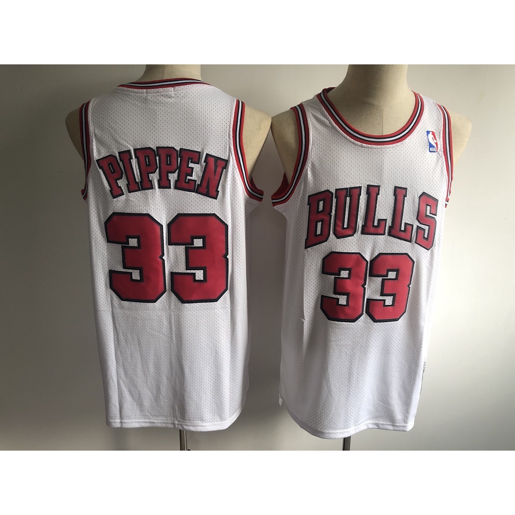 chicago-bulls-33-scottie-pippen-basketball-jersey-short-sleeved-เสื้อบาสเกตบอลผู้ชาย-เสื้อยืด