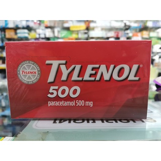 สินค้า Tylenol 500 mg ไทลินอล ยกกล่อง 20 แผง มี 200 เม็ด