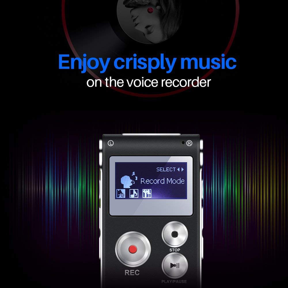 ภาพสินค้าsk-012 MP3 เครื่องอัดเสียง8GB เครื่องบันทึกเสียง USB 8G 650hr เครื่องเล่น MP3 เครื่องอัดเสียง จากร้าน bondeson.th บน Shopee ภาพที่ 5