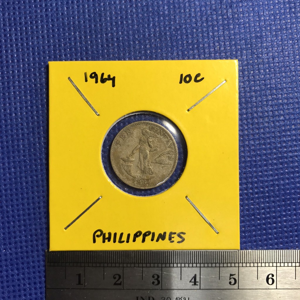 no-14468-ปี1964-ฟิลิปปินส์-10-centavos-เหรียญเก่า-เหรียญต่างประเทศ-เหรียญสะสม-เหรียญหายาก-ราคาถูก