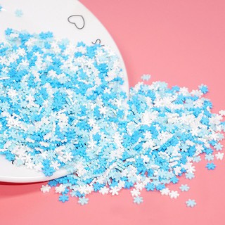 10 กรัม Fimo Snowflakes Slice เรซิ่นสําหรับใช้ในการทําเครื่องประดับ