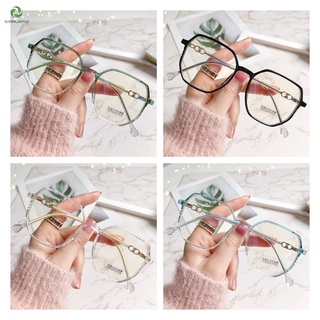 สินค้า [xijing-cod] students Creative Retro Transparent Frame Anti-Blue Light Flat Full Frames Glasses