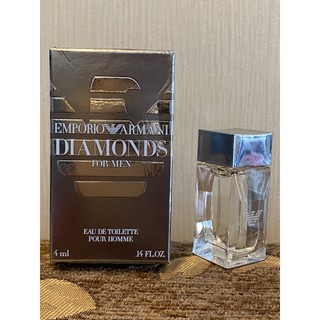 EMPORIO ARMANI DIAMONDS FOR MEN EAU DE TOILETTE SPLASH 4 ML/0.14 OZ. MINIATURE NIB.