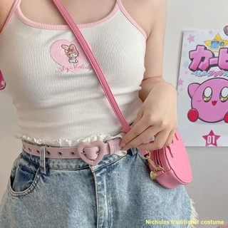 จัดส่งรวดเร็ว # 🎠🐚สาวญี่ปุ่นการ์ตูน Melody ปัก slim hot girl สั้นหญิง inner vest trend