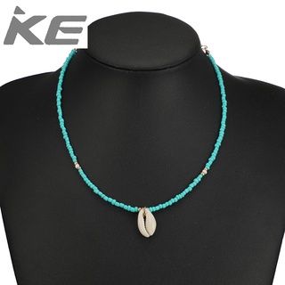 Jewelry Turquoise Beige Bead Natural Conch Shell Short Necklace Handmade Necklace Women for gi