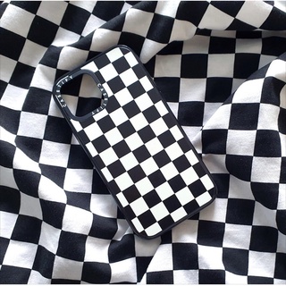 Black White Check Checkerboard Chess Board Two Tone Ska Pattern 13 Pro Max Impact Case สี: Black [สินค้าพรีออเดอร์]