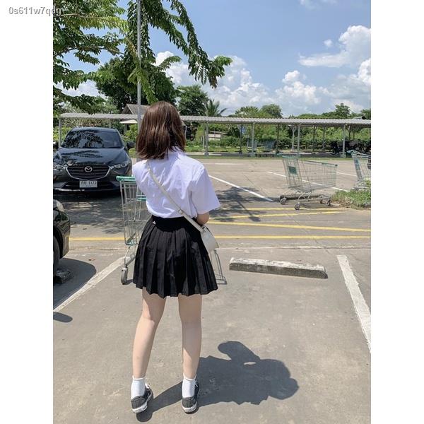 กระโปรงskirt-กระโปรงนักศึกษาพลีทนื้อผ้าหนา-ไม่บาง-อยู่ทรงจีบแน่นอีดเรียบร้อย