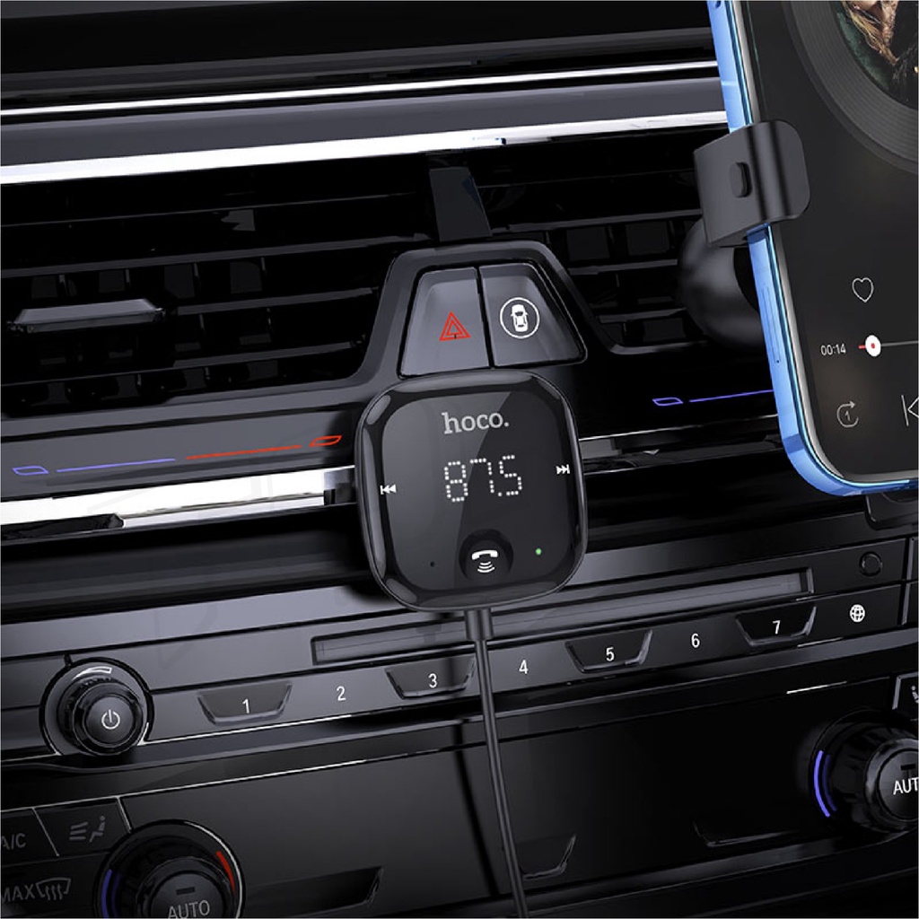 hoco-e65-ตัวรับสัญญานบลูทูธ-car-bluetooth-wireless-transmitte-อุปกรณ์เชื่อมต่อสัญญาบลูทูธในรถยนต์