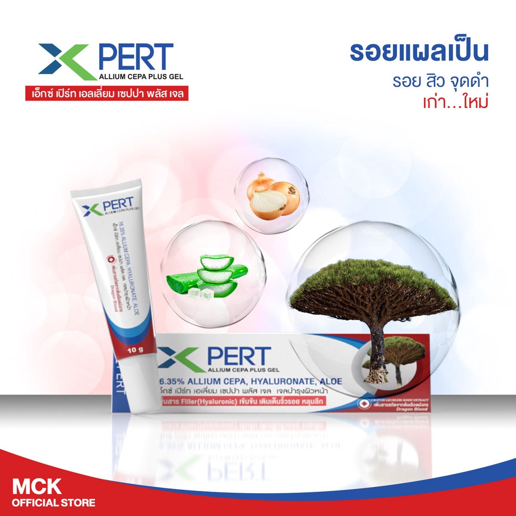 x-pert-allium-cepa-plus-gel-เติมเต็มริ้วรอย-หลุมลึก-สารสกัดจากต้นเลือดมังกร-10-g