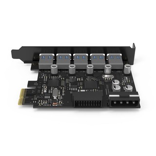 ภาพขนาดย่อของภาพหน้าปกสินค้า(PVU3-5O2I-V1)ORICO Booster USB 3.0 5 Port + USB3.0 20PIN PCI-Express Card จากร้าน toara บน Shopee