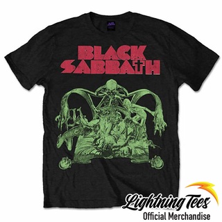 เสื้อยืดอินเทรนด์ผู้ชายอินเทรนด์ผู้หญิงใหม่ เสื้อยืดลําลอง แขนสั้น พิมพ์ลาย Sabbath Cutout Ozzy Osbourne สีดํา สําหรับผู