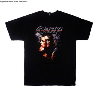 คอลูกเรือเสื้อยืดคอกลมเสื้อยืด - Ozzy Osbourne Mask - Mผ้าฝ้ายแท้