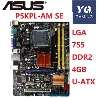 ภาพหน้าปกสินค้าAsus P5KPL-AM SE Desktop Motherboard G31 Socket LGA For 775 Core Pentium Celeron DDR2 4G u ATX BIOS Used Mainboard ที่เกี่ยวข้อง