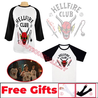ใหม่ เสื้อยืดแขนสั้น พิมพ์ลาย Stranger Things Season 4 Hellfire Club Dustin Henderson สําหรับแต่งคอสเพลย์ 2022